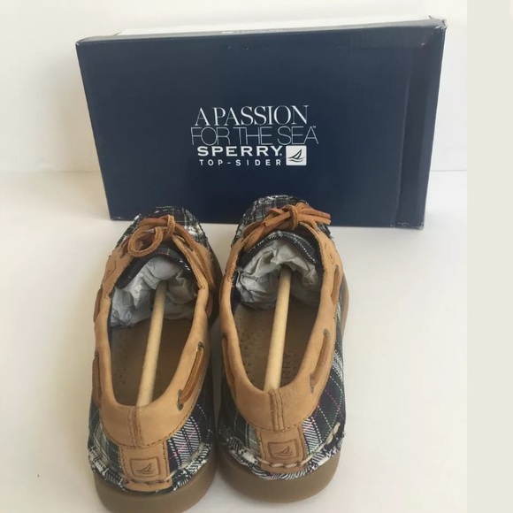Sperry Top Sider Boat Shoes A/O Eye Tartan Plaid - Picture 3 of 6